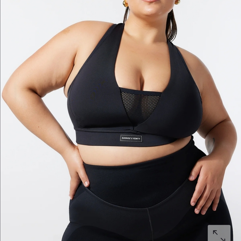 Savage Fenty 1X Black Sports Bra